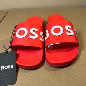 Hugo BOSS Red Slide Sandals size 11